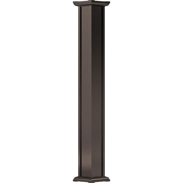 Ekena Millwork 6" x 10' Endura-Aluminum Acadian Style Column, Square Shaft (For Post Wrap Installation) Non-Tapered EA0610INPSCACAC - main